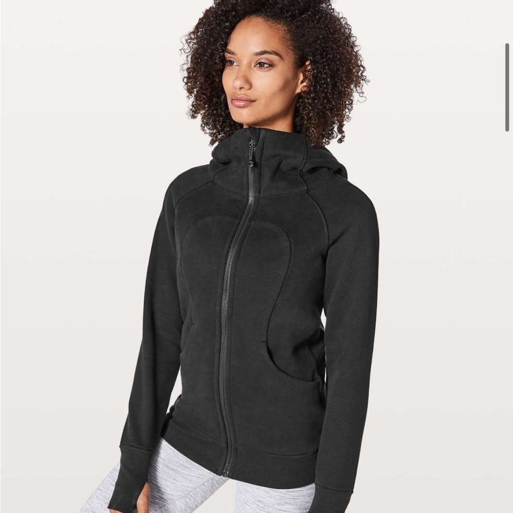 Lululemon zip up scuba jacket black